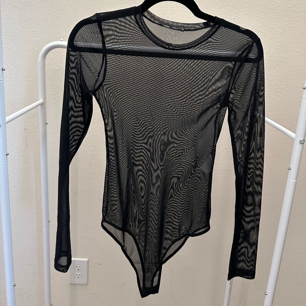 Zara Black Mesh Bodysuit